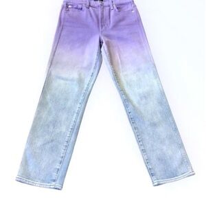 7 For All Mankind Purple and Blue Ankle Jeans